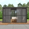 Drzwi Przesuwne 370 x 236 cm - Pergola tarasowa MIRADOR Classic i Premium 111 - Antracyt